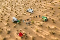 Unser Nachtlager für diesen Tag am Rander der großen Dünen