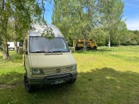 Der offizielle Stellplatz noch ohne Gebühren, da Vorsaison