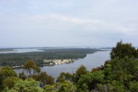 Blick auf die Lagunenlandschaft von Lakes Entrance