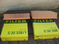 Heavy Duty Luftfilter im Vergleich zum &quot;Normalen&quot; mit einer Schicht Schaumstoff, die ca. 8mm aufträgt.