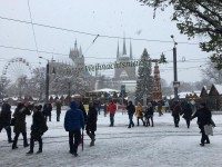 Adventsgrüße vom Erfurter Weihnachtsmarkt - heute mit Schnee